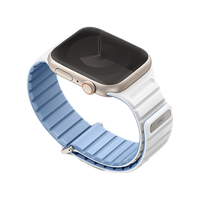 UNIQ REVIX EVO REVERSIBLE MAGNETIC APPLE WATCH STRAP 41/40/38MM - POWDER BLUE (POWDER BLUE/WHITE)