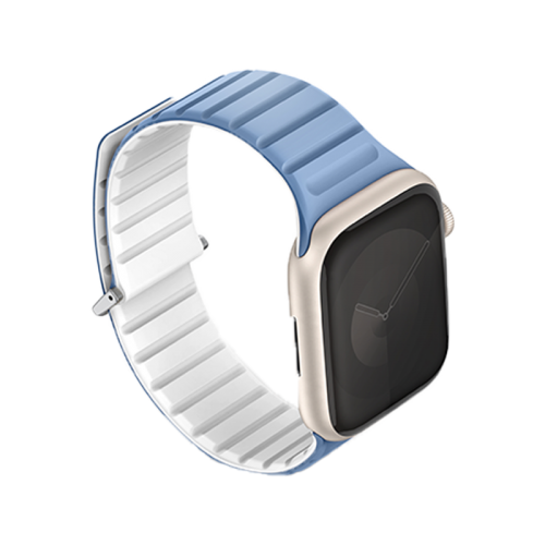 UNIQ REVIX EVO REVERSIBLE MAGNETIC APPLE WATCH STRAP 41/40/38MM - POWDER BLUE (POWDER BLUE/WHITE)