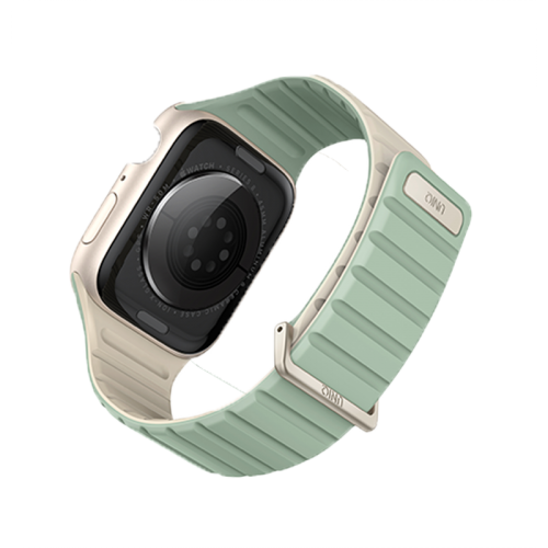 UNIQ REVIX EVO REVERSIBLE MAGNETIC APPLE WATCH STRAP 41/40/38MM - SOFT MINT (SOFT MINT/BEIGE)
