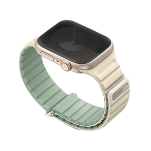 UNIQ REVIX EVO REVERSIBLE MAGNETIC APPLE WATCH STRAP 41/40/38MM - SOFT MINT (SOFT MINT/BEIGE)