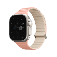 UNIQ REVIX EVO REVERSIBLE MAGNETIC APPLE WATCH STRAP 49/45/44/42MM - CREPE (CREPE PINK/IVORY)