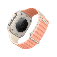 UNIQ REVIX EVO REVERSIBLE MAGNETIC APPLE WATCH STRAP 49/45/44/42MM - CREPE (CREPE PINK/IVORY)