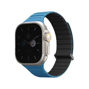 UNIQ REVIX EVO REVERSIBLE MAGNETIC APPLE WATCH STRAP 49/45/44/42MM - PACIFIC (PACDFIC BLUE/BLACK)
