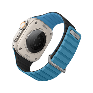UNIQ REVIX EVO REVERSIBLE MAGNETIC APPLE WATCH STRAP 49/45/44/42MM - PACIFIC (PACDFIC BLUE/BLACK)