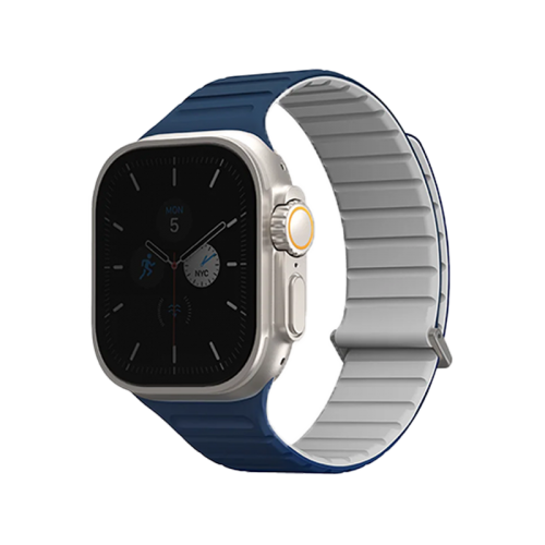 UNIQ REVIX EVO REVERSIBLE MAGNETIC APPLE WATCH STRAP 49/45/44/42MM - ROYAL BLUE (ROYAL BLUE/ CHALK)