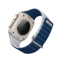 UNIQ REVIX EVO REVERSIBLE MAGNETIC APPLE WATCH STRAP 49/45/44/42MM - ROYAL BLUE (ROYAL BLUE/ CHALK)