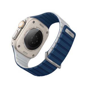 UNIQ REVIX EVO REVERSIBLE MAGNETIC APPLE WATCH STRAP 49/45/44/42MM - ROYAL BLUE (ROYAL BLUE/ CHALK)