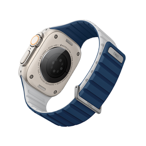 UNIQ REVIX EVO REVERSIBLE MAGNETIC APPLE WATCH STRAP 49/45/44/42MM - ROYAL BLUE (ROYAL BLUE/ CHALK)
