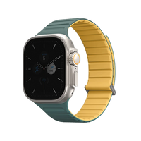 UNIQ REVIX EVO REVERSIBLE MAGNETIC APPLE WATCH STRAP 49/45/44/42MM - VIRIDIAN (VIRIDIAN GREEN/BURNT YELLOW)