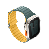 UNIQ REVIX EVO REVERSIBLE MAGNETIC APPLE WATCH STRAP 49/45/44/42MM - VIRIDIAN (VIRIDIAN GREEN/BURNT YELLOW)