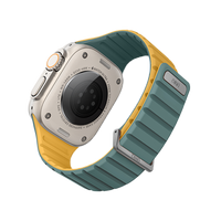 UNIQ REVIX EVO REVERSIBLE MAGNETIC APPLE WATCH STRAP 49/45/44/42MM - VIRIDIAN (VIRIDIAN GREEN/BURNT YELLOW)