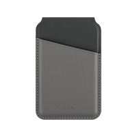 UNIQ LYDEN DS RFID-BLOCKING MAGNETIC CARD HOLDER WITH STAND - CHARCOAL (RHINO GREY/BLACK)