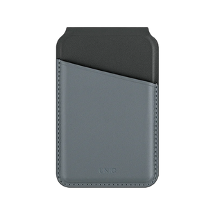 UNIQ LYDEN DS RFID-BLOCKING MAGNETIC CARD HOLDER WITH STAND - WASHED BLUE (WASHED BLUE/BLACK)