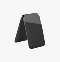 UNIQ LYDEN DS RFID-BLOCKING MAGNETIC CARD HOLDER WITH STAND - CHARCOAL (RHINO GREY/BLACK)