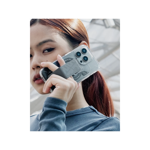 SKINARMA IPHONE 15 PRO (6.1”) HELIO MAG-CHARGE + GRIP-STAND GREY