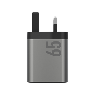 ENERGEA AMPCHARGE GAN65, 2C1A PD/PPS/QC3.0 WALL CHARGER,65W (UK) - GUNMETAL