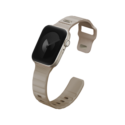 UNIQ STRIDE FKM RUBBER APPLE WATCH STRAP 41/40/38MM - PALE KHAKI (PALE KHAKI)