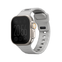 UNIQ STRIDE FKM RUBBER APPLE WATCH STRAP 49/45/44/42MM - CHALK GREY (GREY)