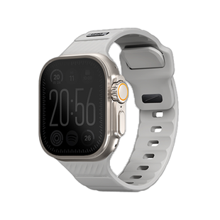 UNIQ STRIDE FKM RUBBER APPLE WATCH STRAP 49/45/44/42MM - CHALK GREY (GREY)
