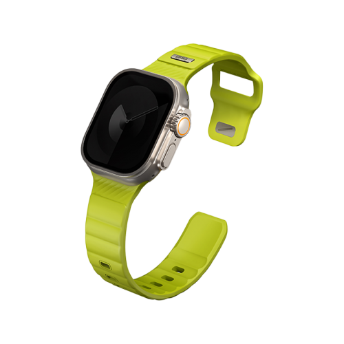 UNIQ STRIDE FKM RUBBER APPLE WATCH STRAP 49/45/44/42MM - LIME GREEN (LIME GREEN)