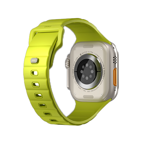 UNIQ STRIDE FKM RUBBER APPLE WATCH STRAP 49/45/44/42MM - LIME GREEN (LIME GREEN)