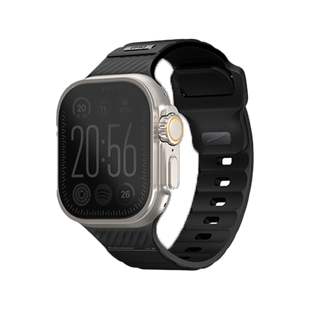 UNIQ STRIDE FKM RUBBER APPLE WATCH STRAP 49/45/44/42MM - MIDNIGHT BLACK (MIDNIGHT BLACK)