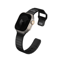 UNIQ STRIDE FKM RUBBER APPLE WATCH STRAP 49/45/44/42MM - MIDNIGHT BLACK (MIDNIGHT BLACK)