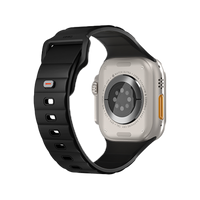 UNIQ STRIDE FKM RUBBER APPLE WATCH STRAP 49/45/44/42MM - MIDNIGHT BLACK (MIDNIGHT BLACK)