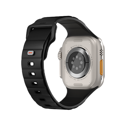 UNIQ STRIDE FKM RUBBER APPLE WATCH STRAP 49/45/44/42MM - MIDNIGHT BLACK (MIDNIGHT BLACK)