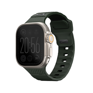 UNIQ STRIDE FKM RUBBER APPLE WATCH STRAP 49/45/44/42MM - MOSS GREEN (GREEN)