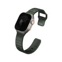 UNIQ STRIDE FKM RUBBER APPLE WATCH STRAP 49/45/44/42MM - MOSS GREEN (GREEN)