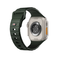 UNIQ STRIDE FKM RUBBER APPLE WATCH STRAP 49/45/44/42MM - MOSS GREEN (GREEN)