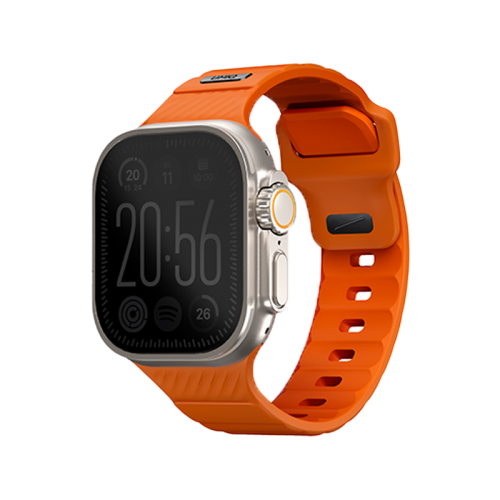 UNIQ STRIDE FKM RUBBER APPLE WATCH STRAP 49/45/44/42MM - VOLT ORANGE (VOLT ORANGE)
