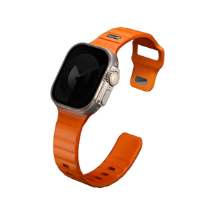 UNIQ STRIDE FKM RUBBER APPLE WATCH STRAP 49/45/44/42MM - VOLT ORANGE (VOLT ORANGE)