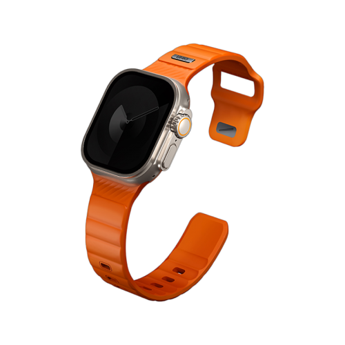 UNIQ STRIDE FKM RUBBER APPLE WATCH STRAP 49/45/44/42MM - VOLT ORANGE (VOLT ORANGE)