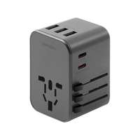 ENERGEA TRAVELWORLD ADAPTER 35, 3A2C 35.5W - GUNMETAL
