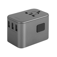 ENERGEA TRAVELWORLD ADAPTER 35, 3A2C 35.5W - GUNMETAL
