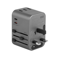 ENERGEA TRAVELWORLD ADAPTER 35, 3A2C 35.5W - GUNMETAL