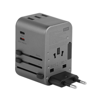 ENERGEA TRAVELWORLD ADAPTER 35, 3A2C 35.5W - GUNMETAL