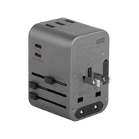 ENERGEA TRAVELWORLD ADAPTER 35, 3A2C 35.5W - GUNMETAL