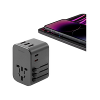 ENERGEA TRAVELWORLD ADAPTER 35, 3A2C 35.5W - GUNMETAL