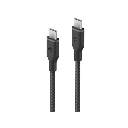 BAZIC GOCHARGE WEAVE C-C CABLE 480MBPS, 60W 1.5M - BLACK