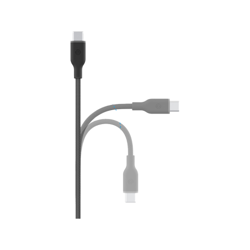 BAZIC GOCHARGE WEAVE C-C CABLE 480MBPS, 60W 1.5M - BLACK