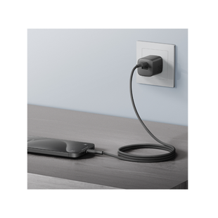 BAZIC GOCHARGE WEAVE C-C CABLE 480MBPS, 60W 1.5M - BLACK