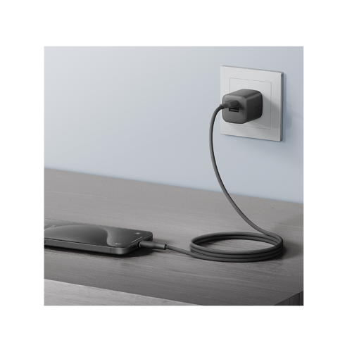 BAZIC GOCHARGE WEAVE C-C CABLE 480MBPS, 60W 1.5M - BLACK