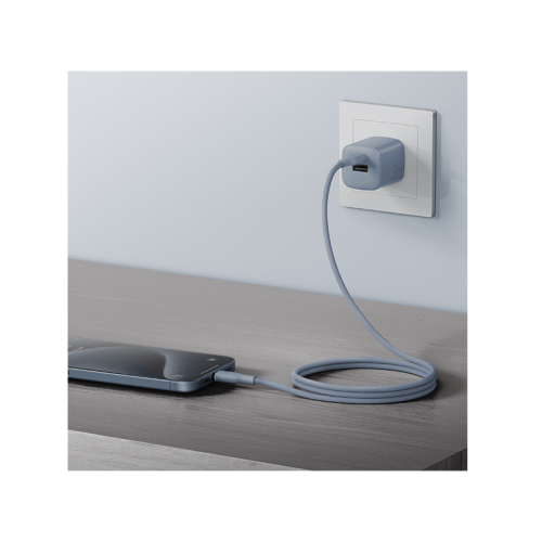 BAZIC GOCHARGE WEAVE C-C CABLE 480MBPS, 60W 1.5M - Blue