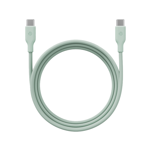 BAZIC GOCHARGE WEAVE C-C CABLE 480MBPS, 60W 1.5M - Green