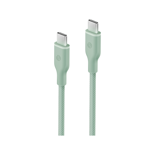 BAZIC GOCHARGE WEAVE C-C CABLE 480MBPS, 60W 1.5M - Green