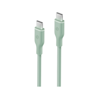 BAZIC GOCHARGE WEAVE C-C CABLE 480MBPS, 60W 1.5M - Green