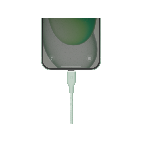 BAZIC GOCHARGE WEAVE C-C CABLE 480MBPS, 60W 1.5M - Green